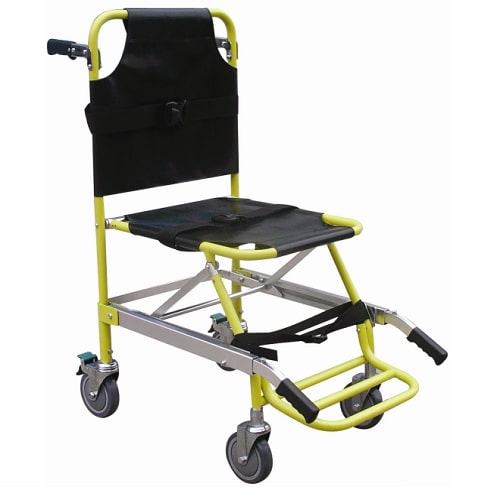 Evacuation Stair Chair with Lift handles, Foot stand and Four wheels