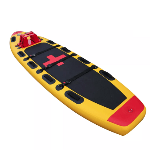 rescue surfboard with all asseseries